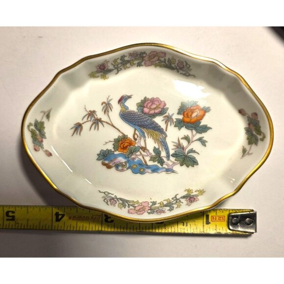 Wedgwood Kutani Crane Bone China Oval Trinket Dish - Picture 5 of 6